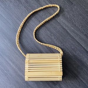 NWOT Wood Crossbody Bag